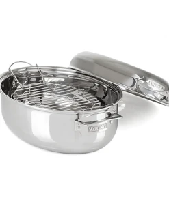 Best reviews of ⌛ Viking 3-Ply 3-in-1 Stainless Steel 8.5-Quart Oval Roaster Silver ????