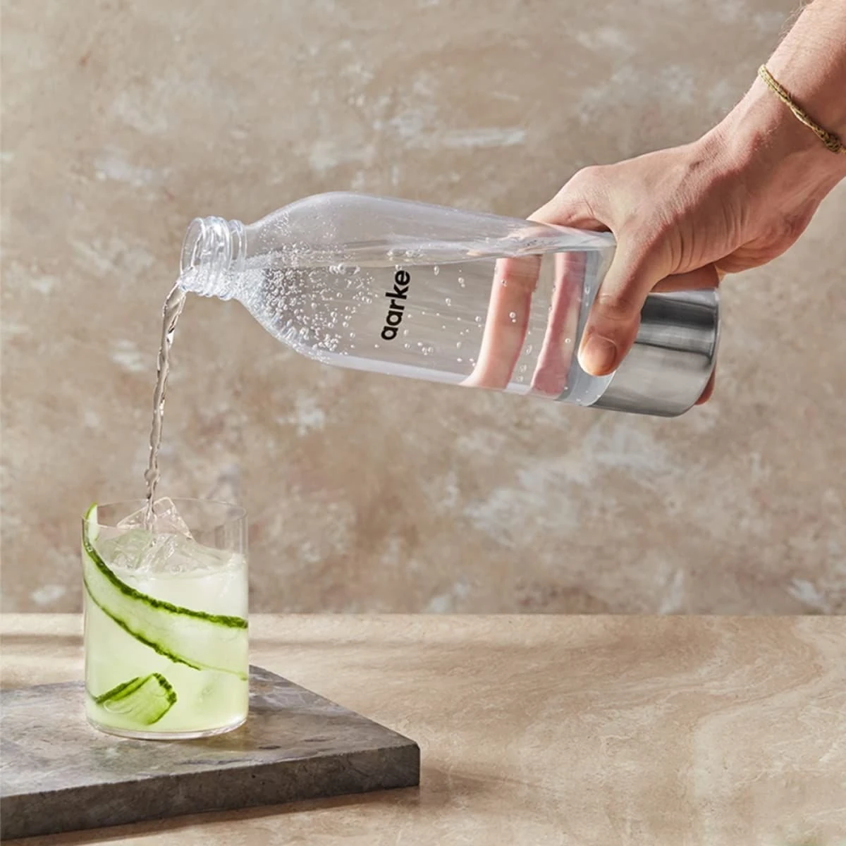 New ???? Aarke 34oz Reusable PET Plastic Water Bottle Clear ???? 3 New ???? Aarke 34oz Reusable PET Plastic Water Bottle Clear ???? - Image 3