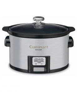 Flash Sale ✨ Cuisinart Stainless Steel Programmable Slow Cooker | 3.5 Qt. Black & Stainless ????