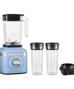 Coupon ???? KitchenAid K150 3-Speed Blender + 2 Personal Jars | Blue Velvet Blue ????