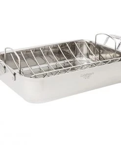 Brand new ???? Cuisinart Chef's Classic Stainless Steel 16" Rectangular Roaster With Rack Stainless Steel ????