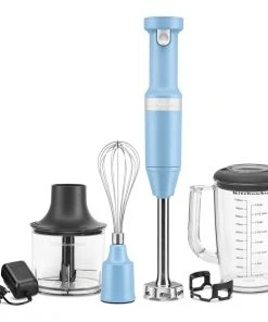 Budget ???? KitchenAid Variable Speed Cordless Hand Blender With Accessories | Blue Velvet Blue ????