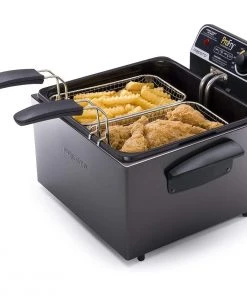 Top 10 ???? Presto® 5 Qt. Stainless Steel Dual Basket ProFry® Immersion Element Deep Fryer | Black Black ????