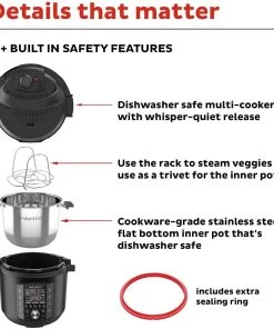 Outlet ???? Instant Pot Pro Pressure Cooker | 8-Quart Black ✨ -Cuisinart Shop 71s7qcddfwl. ac sl1500