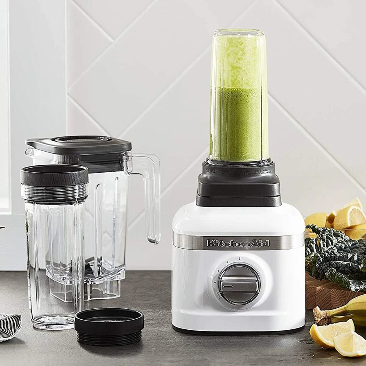 Wholesale ???? KitchenAid K150 3-Speed Blender + 2 Personal Jars | White White ???? 2 Wholesale ???? KitchenAid K150 3-Speed Blender + 2 Personal Jars | White White ???? - Image 2