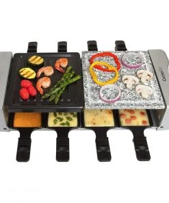 Best Sale ⭐ Cucina Pro CucinaPro 8-Pan Deluxe Raclette Black, Silver ????
