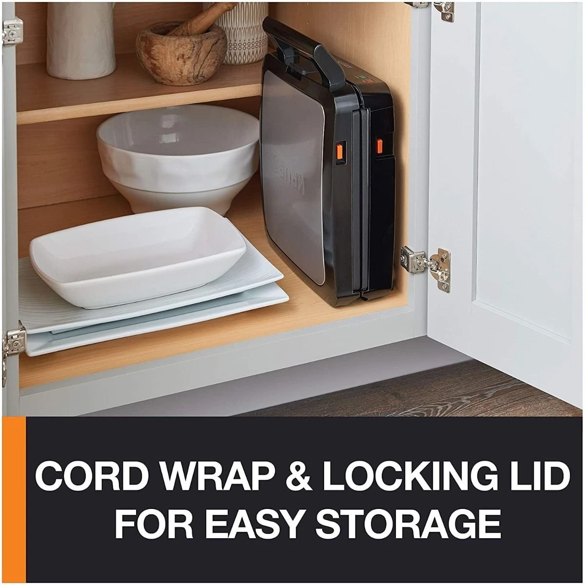 Outlet ???? Krups 4-Slice Belgian Waffle Maker Black & Stainless ???? 5 Outlet ???? Krups 4-Slice Belgian Waffle Maker Black & Stainless ???? - Image 5