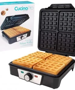 Brand new ✨ Cucina Pro CucinaPro Four Square Belgian Waffle Maker Black ????
