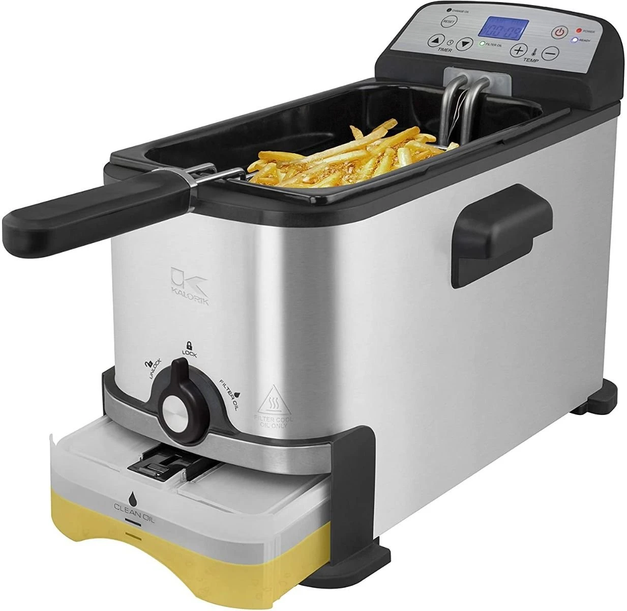 Buy ⌛ Kalorik 3.2 Qt. Digital Deep Fryer With Oil Filtration | Stainless Steel Stainless Steel ???? 2 Buy ⌛ Kalorik 3.2 Qt. Digital Deep Fryer With Oil Filtration | Stainless Steel Stainless Steel ???? - Image 2