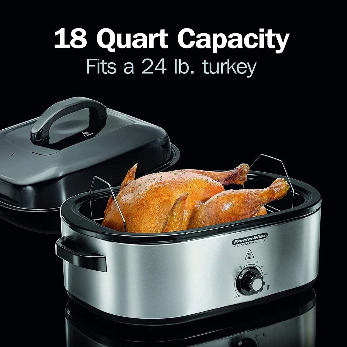 Best deal ⭐ Hamilton Beach Commercial Proctor Silex Commercial 18 Qt. Turkey Roaster Oven/Warmer By Hamilton Beach Black & Stainless ???? 4 Best deal ⭐ Hamilton Beach Commercial Proctor Silex Commercial 18 Qt. Turkey Roaster Oven/Warmer By Hamilton Beach Black & Stainless ???? - Image 4