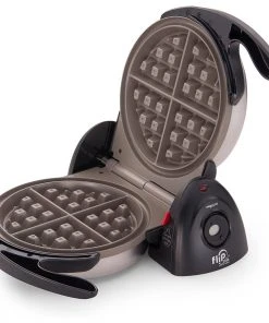 Brand new ???? Presto® FlipSide® Electric Ceramic Nonstick Belgian Waffle Maker | 7" Black & Stainless ????