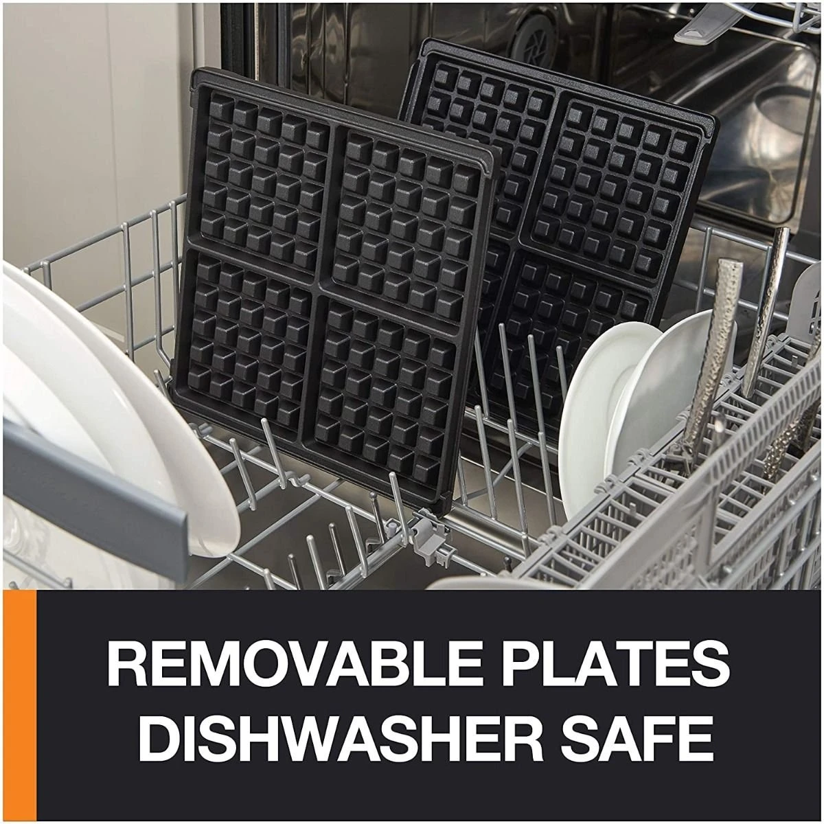 Outlet ???? Krups 4-Slice Belgian Waffle Maker Black & Stainless ???? 4 Outlet ???? Krups 4-Slice Belgian Waffle Maker Black & Stainless ???? - Image 4