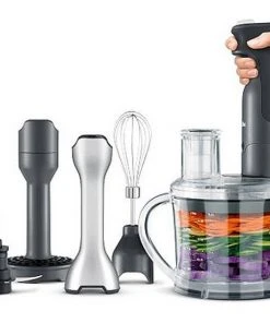 Discount ⭐ Breville The All In One Immersion Blender Set | Brushed Stainless Steel Black & Stainless, Clear ????