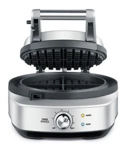 Brand new ???? Breville The No Mess Waffle Round Waffle Maker | Brushed Stainless Steel Black & Stainless ????