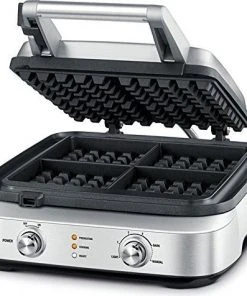 Outlet ???? Breville The Smart Waffle 4-Slice Waffle Maker | Brushed Stainless Steel Steel ????