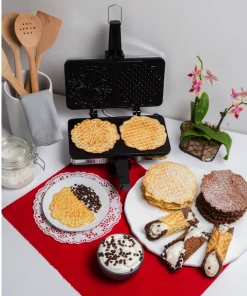 Cheapest ✔️ Cucina Pro CucinaPro Pizzelle Baker 5" Diameter Pizzelle Nonstick Black, Steel ???? -Cuisinart Shop cucinapro nonstick pizzelle baker