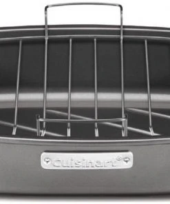 Coupon ❤️ Cuisinart Ovenware Classic Nonstick Large Roasting Pan With Rack Silver ????