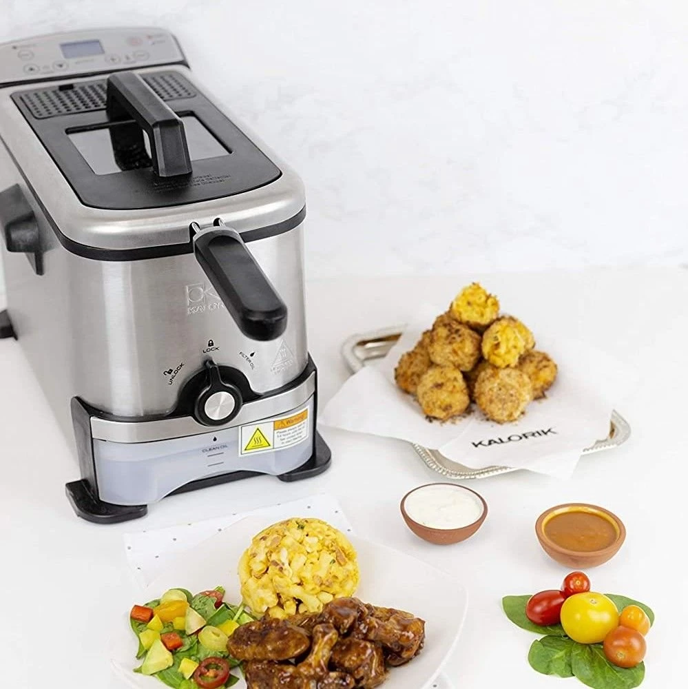 Buy ⌛ Kalorik 3.2 Qt. Digital Deep Fryer With Oil Filtration | Stainless Steel Stainless Steel ???? 8 Buy ⌛ Kalorik 3.2 Qt. Digital Deep Fryer With Oil Filtration | Stainless Steel Stainless Steel ???? - Image 8
