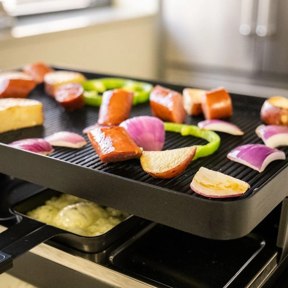 Best Sale ???? Swissmar Classic Raclette Grill - Black Non-Stick Reversible - 8 Person Black ???? 4 Best Sale ???? Swissmar Classic Raclette Grill - Black Non-Stick Reversible - 8 Person Black ???? - Image 4