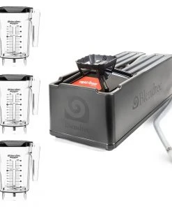 New ???? Blendtec Commercial Rapid Rinse Station + WildSide Jar 3-Pack Black ????
