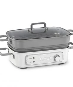 Buy ???? Cuisinart STACK5 Multifunctional Grill With Glass Lid | White White ????