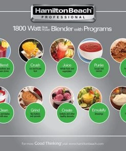 Deals ???? Hamilton Beach Home Hamilton Beach Professional 1800-Watt Power Blender Gray ???? -Cuisinart Shop hbpro blender 1800watt 58850 inset33