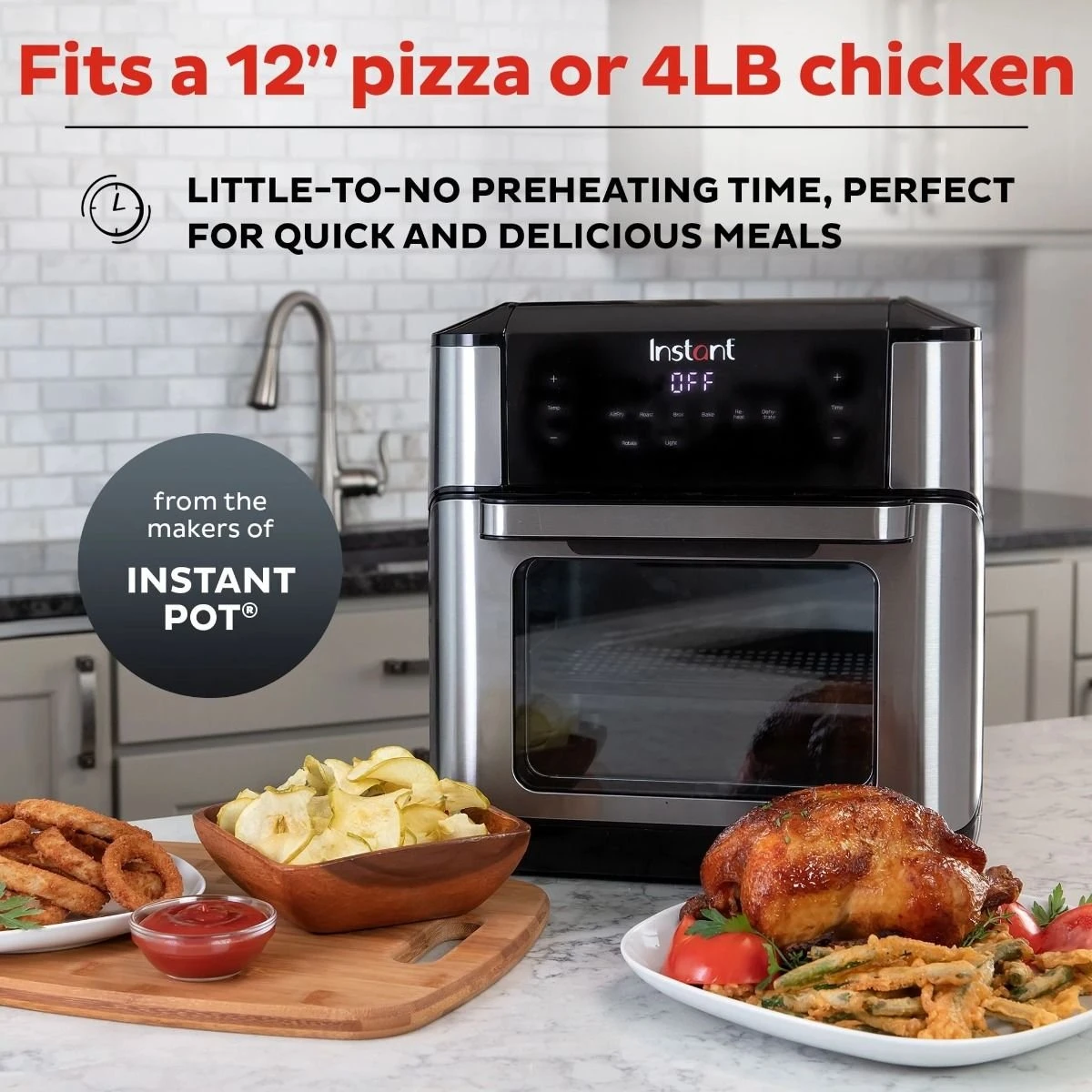 Brand new ❤️ Instant Vortex Plus Air Fryer Oven | 10-Quart Black & Stainless ⌛ 2 Brand new ❤️ Instant Vortex Plus Air Fryer Oven | 10-Quart Black & Stainless ⌛ - Image 2