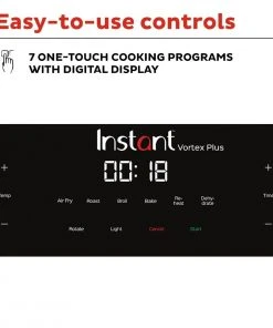 Brand new ❤️ Instant Vortex Plus Air Fryer Oven | 10-Quart Black & Stainless ⌛ 10 Brand new ❤️ Instant Vortex Plus Air Fryer Oven | 10-Quart Black & Stainless ⌛ -Cuisinart Shop ib 140 3000 01 vortex plus afo 10qt atf square tile4