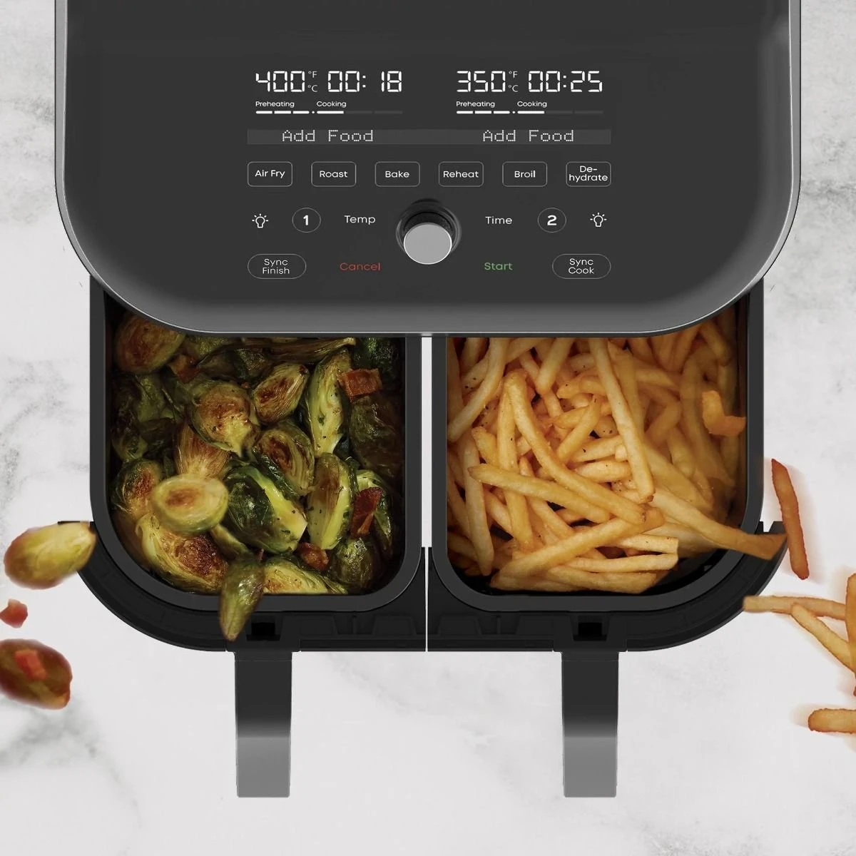 Cheap ???? Instant Vortex Dual Basket Air Fryer With Clear Cook | 8-Quart Black ???? 2 Cheap ???? Instant Vortex Dual Basket Air Fryer With Clear Cook | 8-Quart Black ???? - Image 2