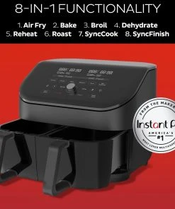 Cheap ???? Instant Vortex Dual Basket Air Fryer With Clear Cook | 8-Quart Black ???? 9 Cheap ???? Instant Vortex Dual Basket Air Fryer With Clear Cook | 8-Quart Black ???? -Cuisinart Shop ib 140 3090 01 vortex plus dual clearcook 6qt black atf square tile3