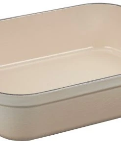 Hot Sale ???? Le Creuset 5.25 Qt. Rectangular Signature Cast Iron Roaster | Meringue White White ????