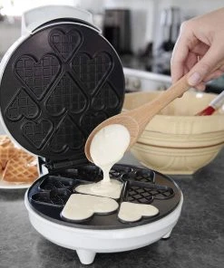 Best Pirce ???? Cucina Pro CucinaPro Mini Hearts Waffle Maker White ✨ -Cuisinart Shop minihearts4