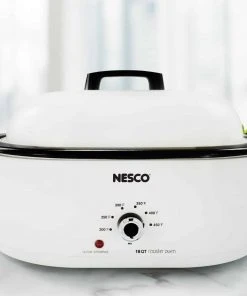 Promo ???? Nesco / American Harvest Nesco 18-Quart Roaster | White White ✔️ -Cuisinart Shop mwr18 14 12 6.25x5