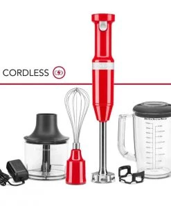 Top 10 ⭐ KitchenAid Variable Speed Cordless Hand Blender + Chopper & Whisk Accessories | Passion Red Red ????