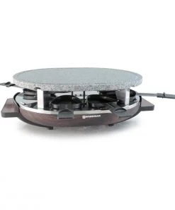 Flash Sale ???? Swissmar Matterhorn 8-Person Raclette With Granite Stone Grill Top - Faux Wood Brown, Gray, Stainless Steel ????