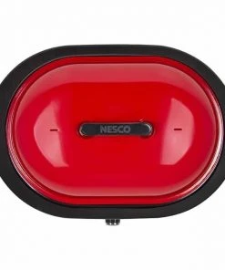 Promo ???? Nesco / American Harvest Nesco 18-Quart Roaster | Red Red ???? -Cuisinart Shop red mwr top view