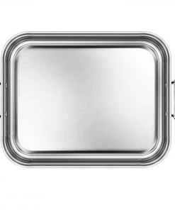 Hot Sale ???? Le Creuset Large Stainless Steel Roasting Pan With Nonstick Rack Silver ???? -Cuisinart Shop rs7917 large pan overhead v7