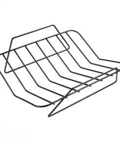 Hot Sale ???? Le Creuset Large Stainless Steel Roasting Pan With Nonstick Rack Silver ???? -Cuisinart Shop rs7921 large rack angle