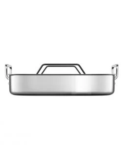 Flash Sale ???? Le Creuset Stainless Steel Roasting Pan With Nonstick Rack Silver ???? -Cuisinart Shop rs7927 small pan profile rack