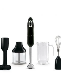 Flash Sale ???? SMEG Hand Blender & Accessories Set | Black Black & Stainless ????