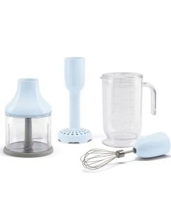 Promo ???? SMEG Hand Blender Accessories 4-Piece Set | Pastel Blue Blue, Stainless Steel ????