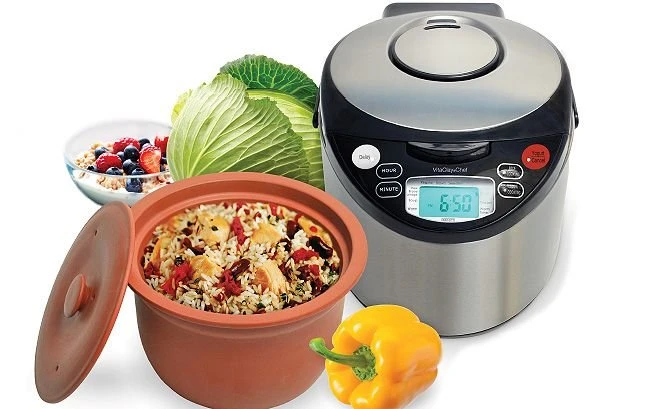 Buy ???? VitaClay Smart Organic Multicooker & Clay Insert - Oval, 6-Cup Dry / 3.2-Quart Black & Stainless, Natural ???? 1 Buy ???? VitaClay Smart Organic Multicooker & Clay Insert - Oval, 6-Cup Dry / 3.2-Quart Black & Stainless, Natural ????