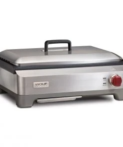 Brand new ⌛ Wolf Gourmet Precision Griddle With Lid - Red Knobs Red, Steel ❤️