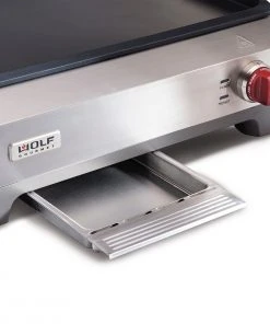 Brand new ⌛ Wolf Gourmet Precision Griddle With Lid - Red Knobs Red, Steel ❤️ -Cuisinart Shop wggr100s drip tray