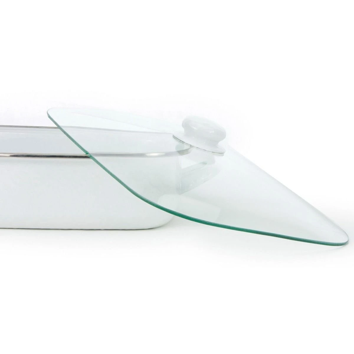 Discount ???? Golden Rabbit Enamelware 16" X 12.5" Roasting Pan With Lid | White White ❤️ 3 Discount ???? Golden Rabbit Enamelware 16" X 12.5" Roasting Pan With Lid | White White ❤️ - Image 3